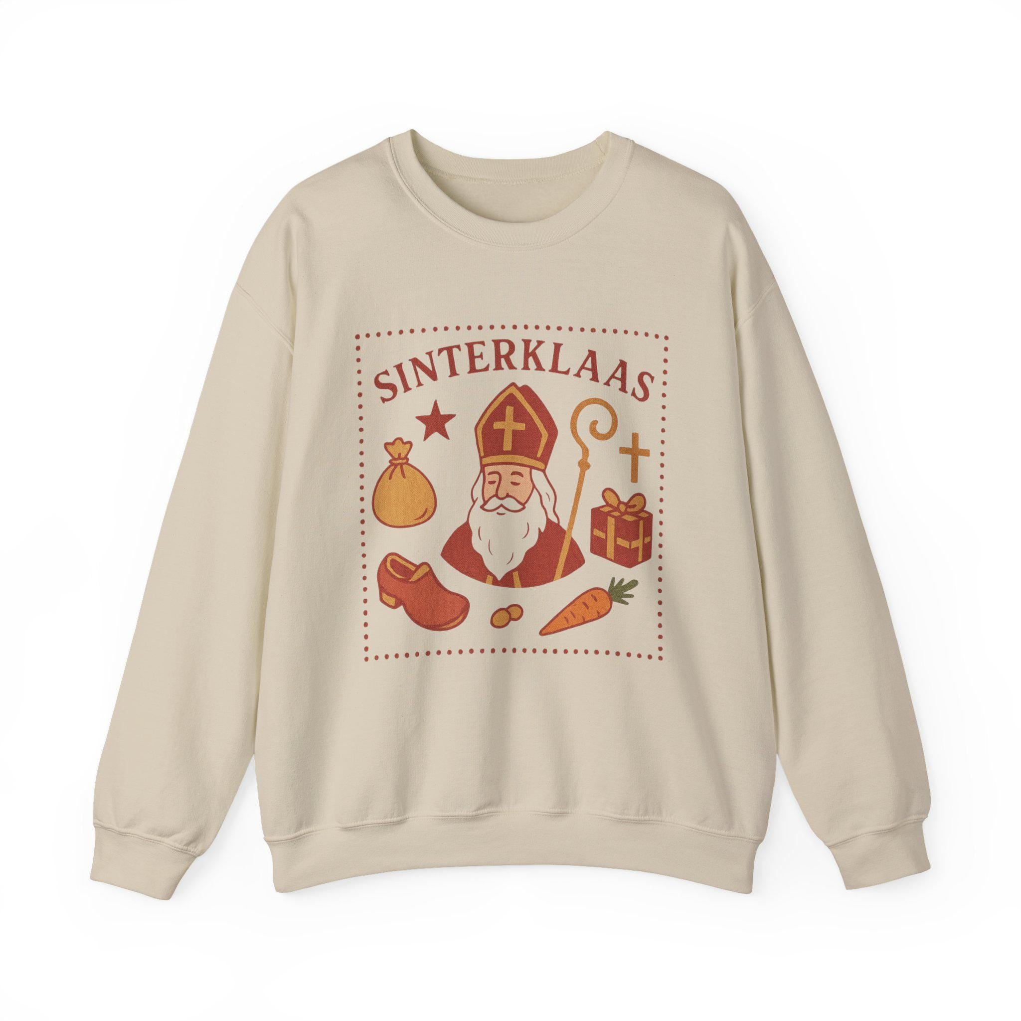 Sinterklaas Sweatshirt – Dutch Christmas Pullover, Cozy St. Nicholas Holiday Jumper, Netherlands Winter Gift, Festive Embroidered Crewneck