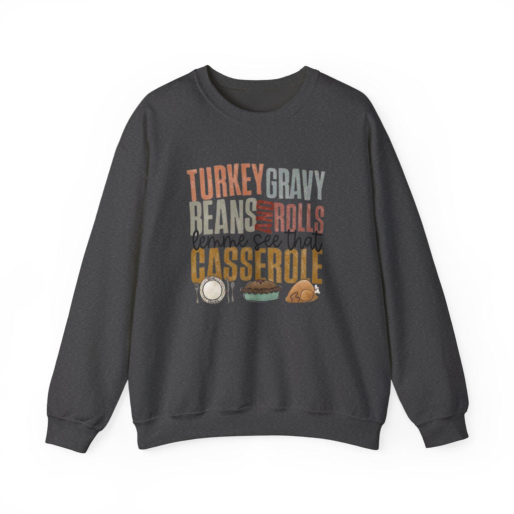 Thanksgiving Food Sweatshirt • Turkey Day Crewneck • Fall Feast Sweater • Cozy Holiday Dinner Jumper