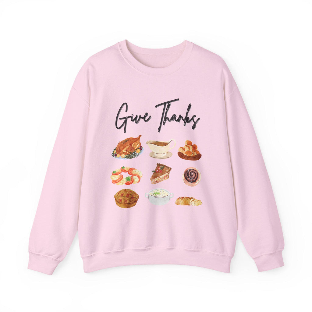 Thankful Feast Sweatshirt: Thanksgiving Food, Cozy Holiday Apparel