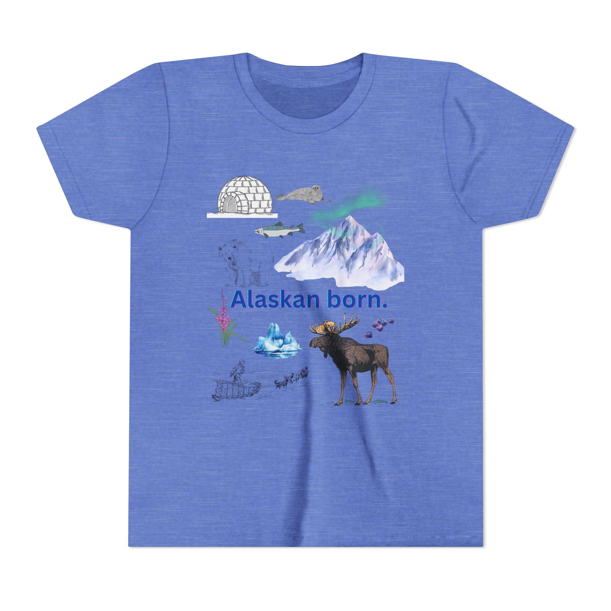 Alaskan Adventure Kids Tee – Alaska Nature Shirt, Outdoor Youth T-Shirt, Wilderness Explorer Gift, Hiking Adventure Kids Clothing
