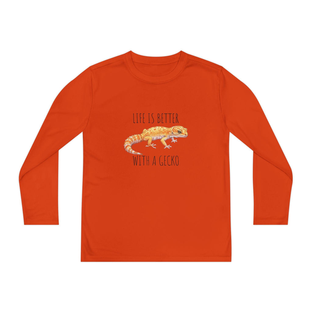 Youth Leopard Gecko Shirt • Kids Reptile Long Sleeve Tee • Gecko Lover Gift • Animal Print Lizard Shirt for Boys & Girls