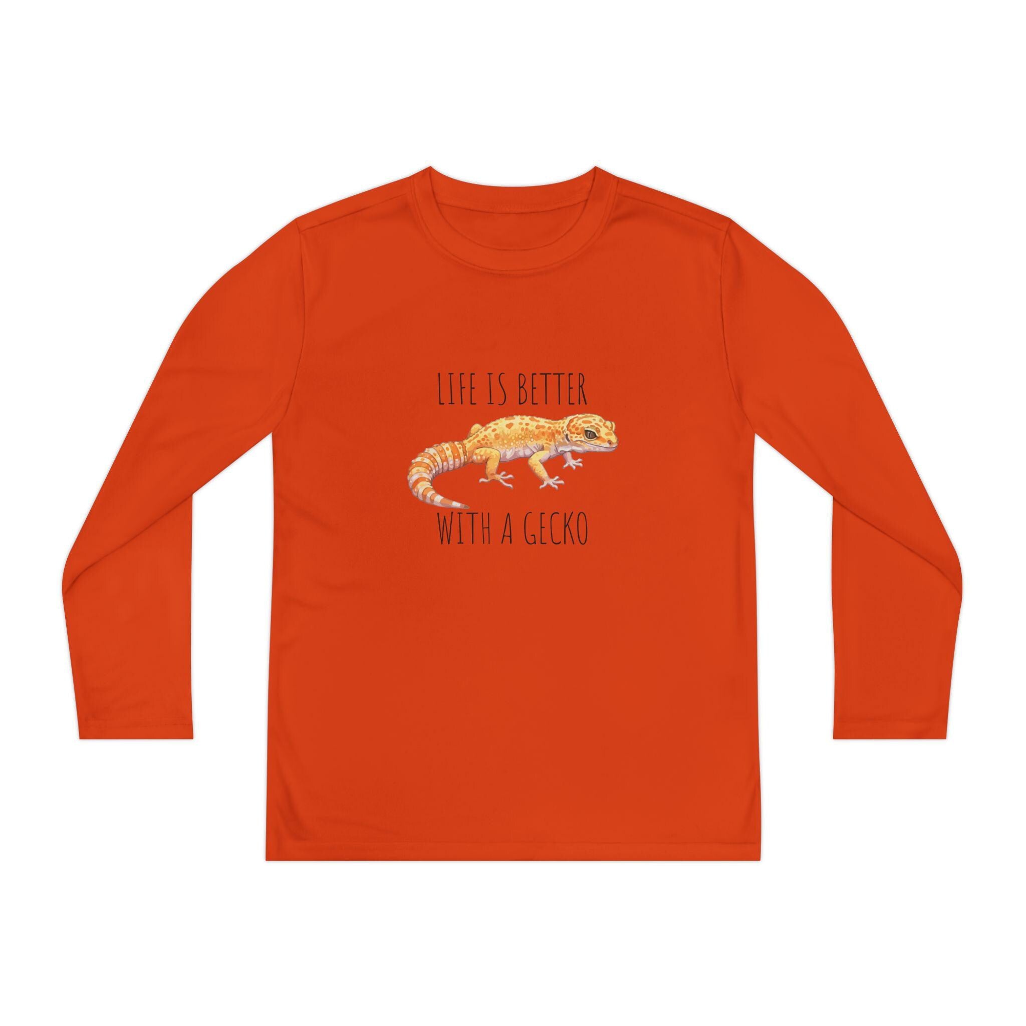 Youth Leopard Gecko Shirt • Kids Reptile Long Sleeve Tee • Gecko Lover Gift • Animal Print Lizard Shirt for Boys & Girls