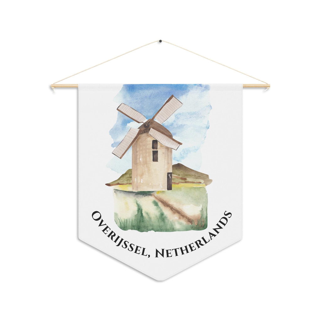 Netherlands Pennant Banner • Dutch Wall Art • Windmill Home Decor • Holland Travel Gift • Netherlands Souvenir • Amsterdam Wall Overijssel