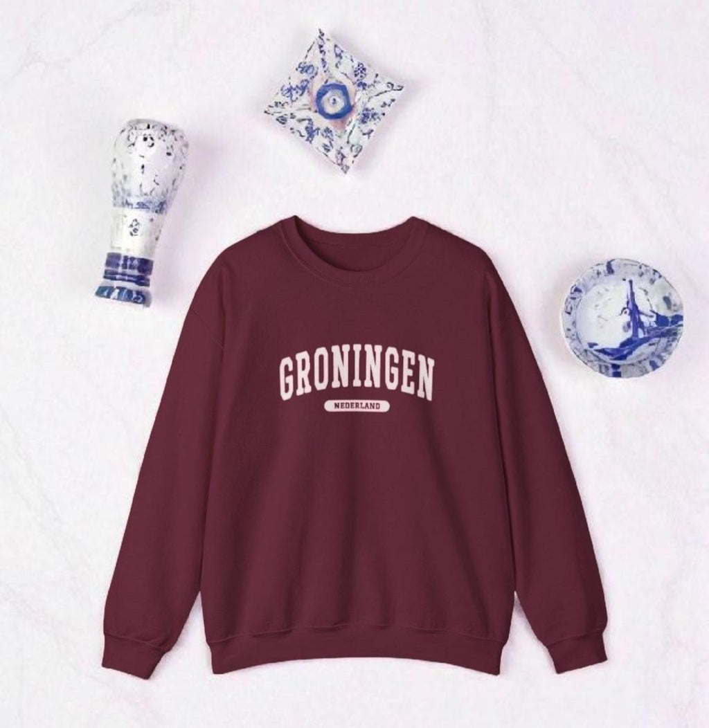 Groningen Crewneck Sweatshirt | Cozy Dutch City Sweater | Groningen University Gift | Unisex Netherlands Apparel