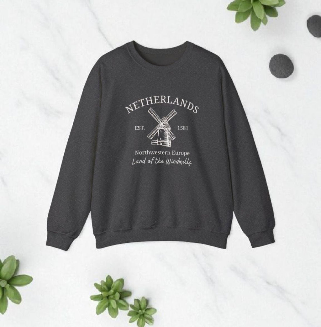 Gezellig Amsterdam Sweatshirt – Cozy Dutch Graphic Pullover, Netherlands Skyline Sweater, Cute Travel Gift