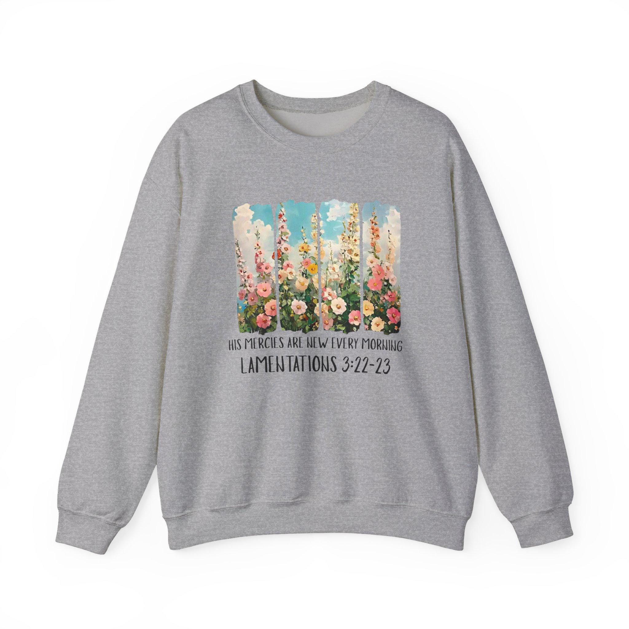 Floral Bible Verse Sweatshirt, Inspirational Christian Crewneck