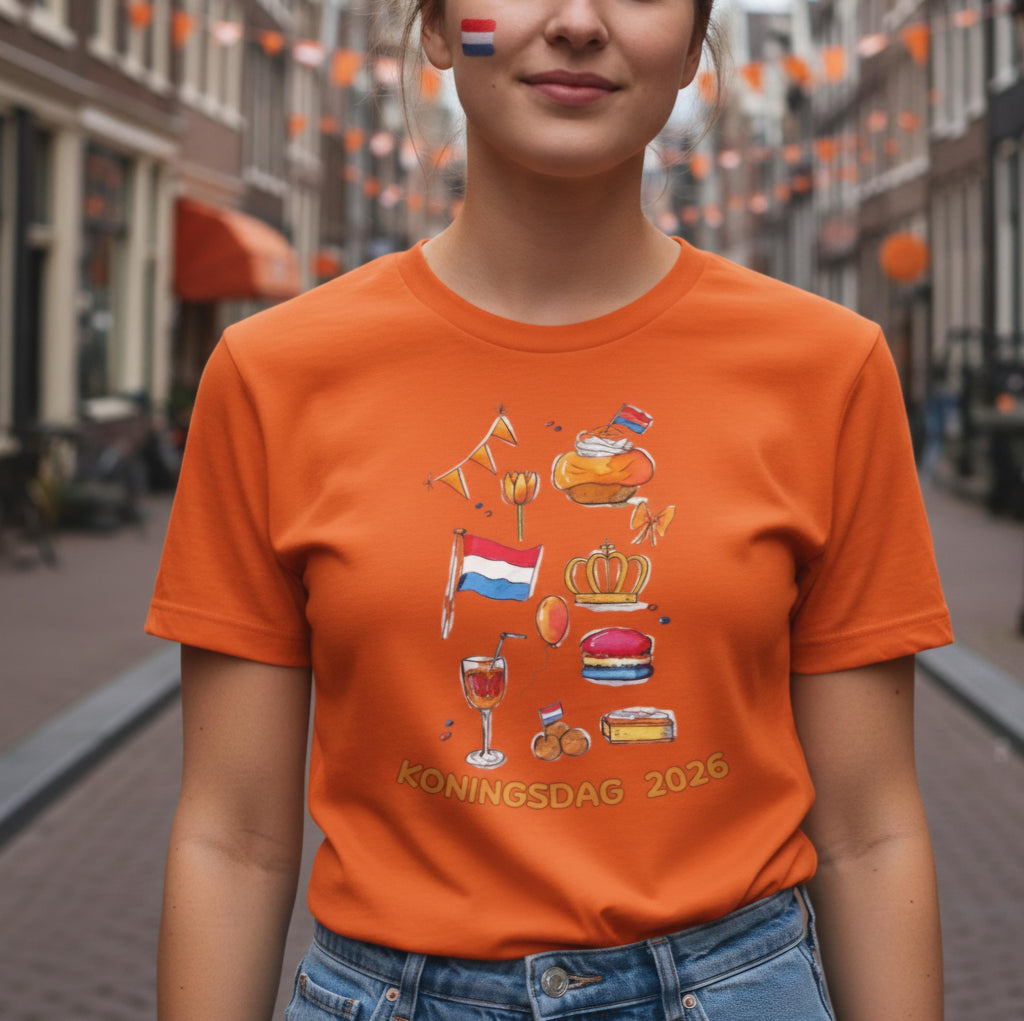Koningsdag 2026 Shirt | Dutch Kings Day Tee | Oranje Festival Tee | Netherlands Independence Celebration Top | Holland Pride Shirt |Tompouce
