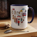 London Travel Mug | Cute London Illustration Cup | British Icons Mug | UK Souvenir Gift
