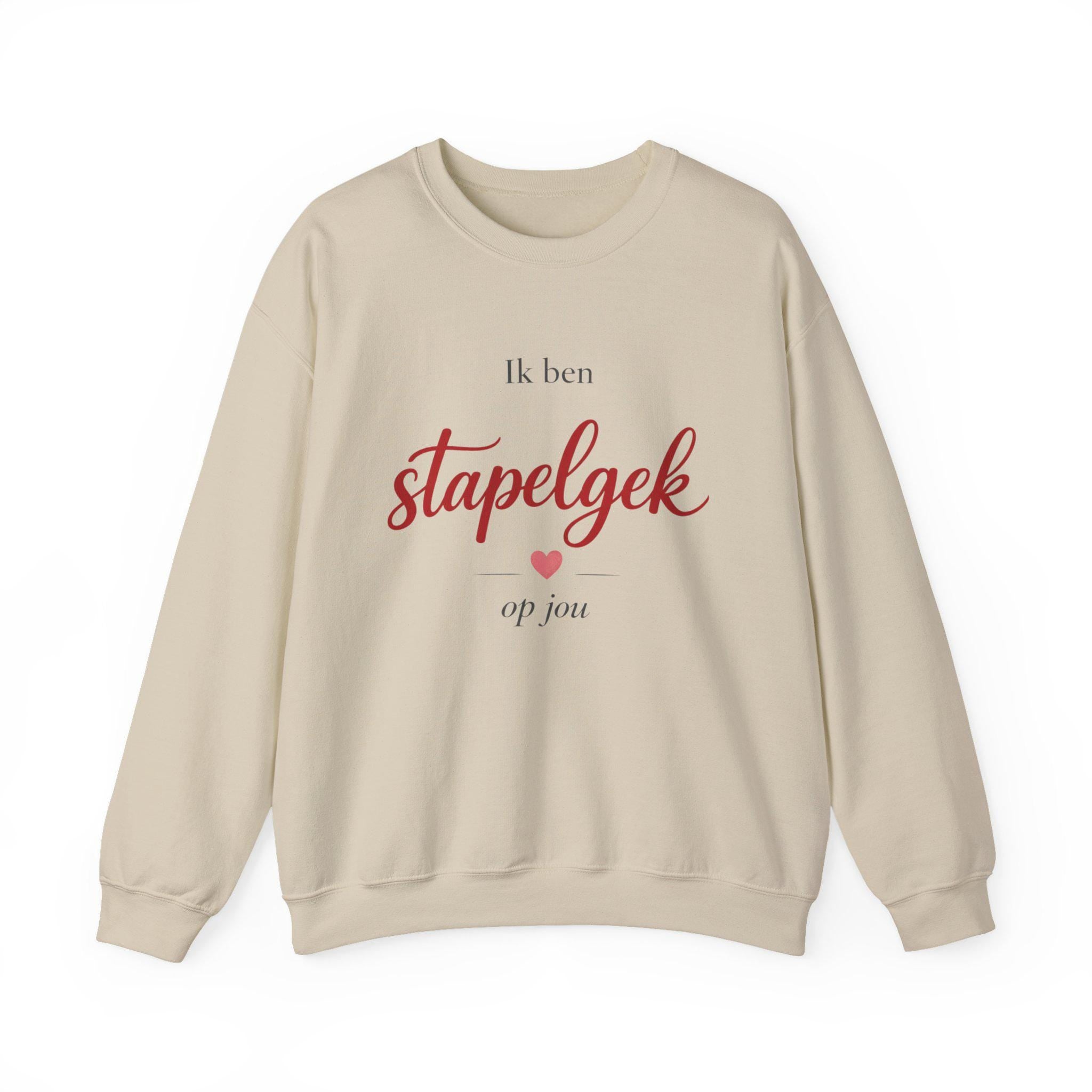 Dutch Valentine Sweatshirt | Ik ben stapelgek op jou | Cozy European Love Crewneck | Romantic Valentines Day Gift