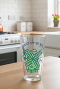 Proost Op De Wind Pint Glass • Dutch Beer Glass 16oz • Netherlands Gift • Windmill Drinkware for Craft Beer Lovers