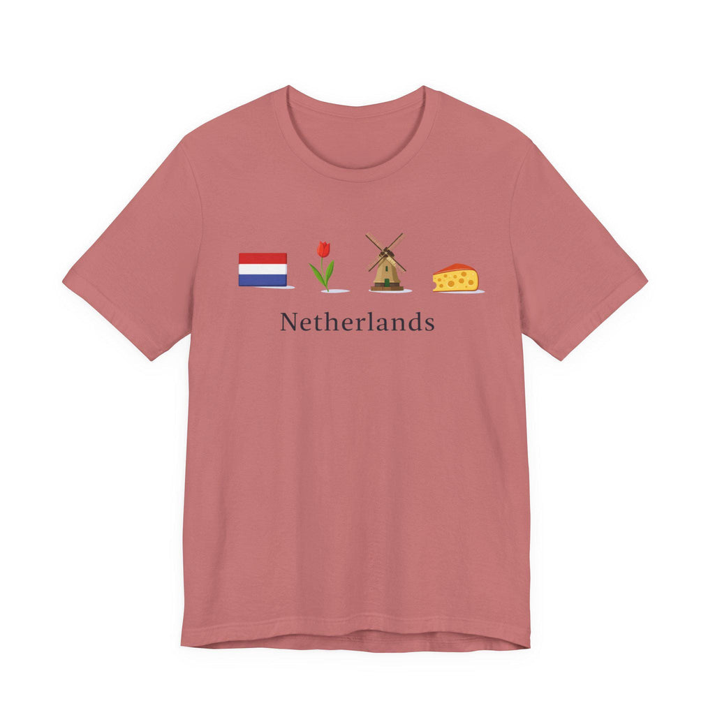 Netherlands Travel Shirt, Dutch Graphic Tee, Holland Travel Shirt, Netherlands Souvenir Shirt, Windmill Tulip Cheese Tee, Dutch Vacation