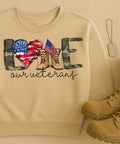 Veterans Day Sweatshirt, Military Appreciation Crewneck, USA Flag Veteran Gift, Support Our Troops Shirt, Patriotic Unisex Fall Sweatshirt
