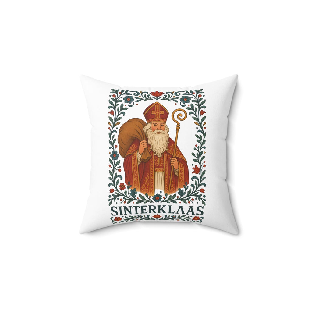 Sinterklaas Pillow, Dutch Holiday Cushion, Pakjesavond Home Decor, Saint Nicholas Throw Pillow, Cozy European Christmas Accent