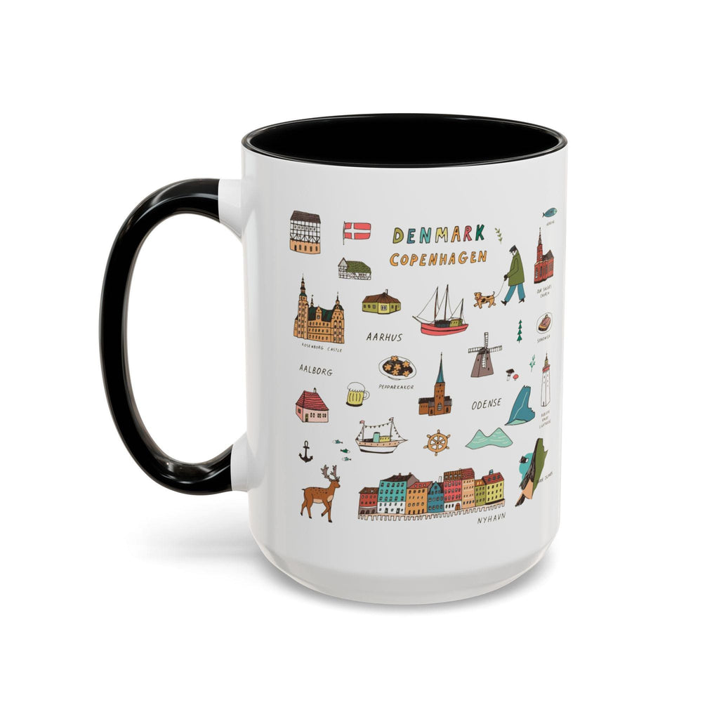 Denmark Travel Mug | Copenhagen Landmarks Cup | Scandinavian Illustration Mug | Nordic Gift