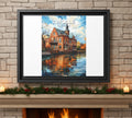 Zwolle Netherlands Canvas Print, Dutch Cityscape Wall Art, Europe Travel Decor, Holland Town Landscape Painting, Modern Home Decor