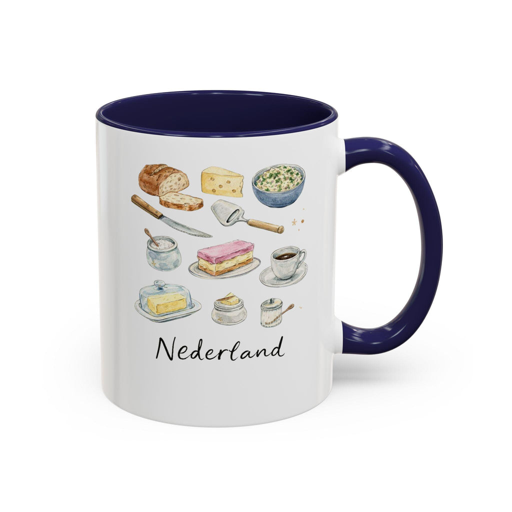 Nederland Mug | Dutch Comfort Food Watercolor Mug | Cozy European Kitchen Art Cup | Netherlands Gift | Gezellig Coffee Mug