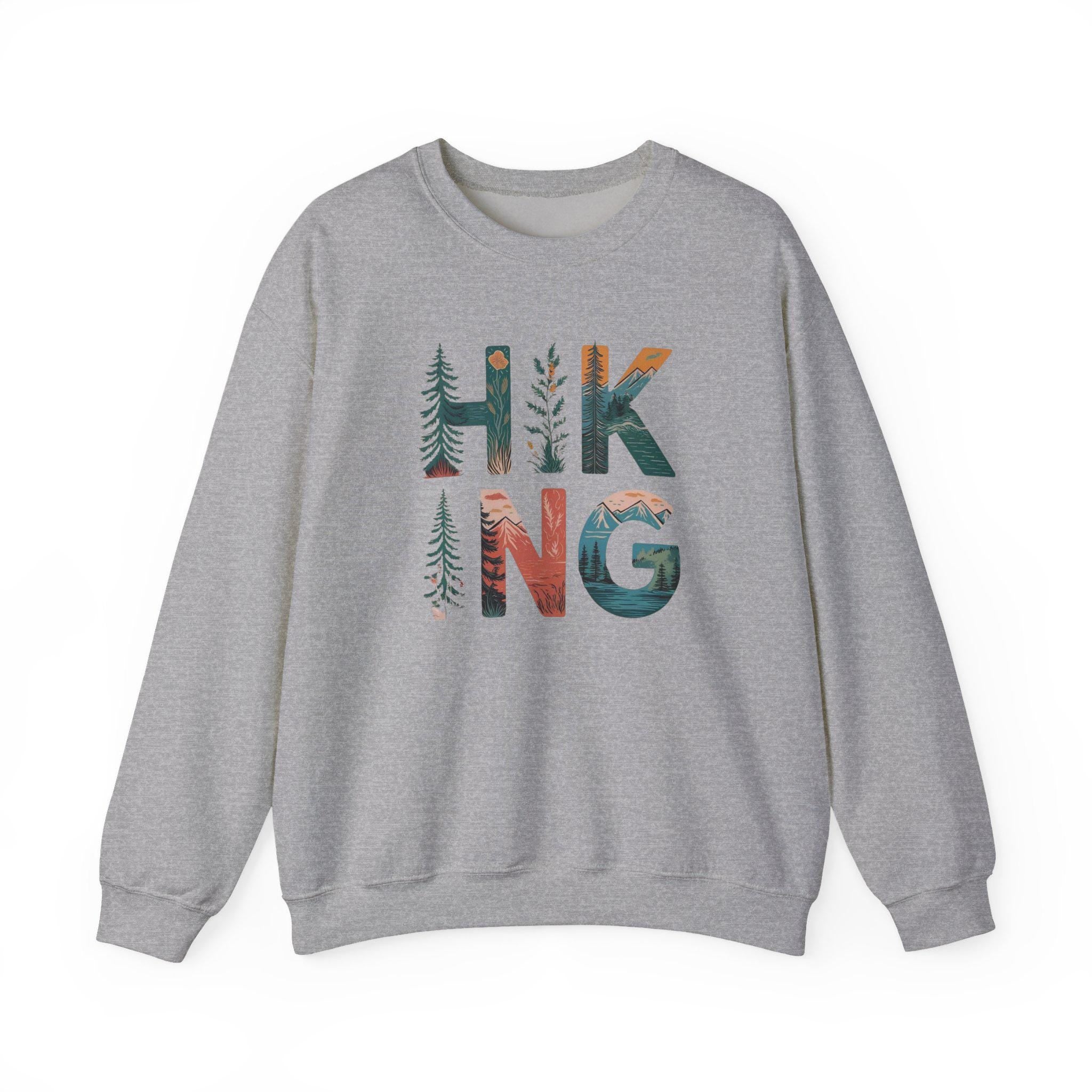 Hiking Girl Sweatshirt: Mountain Adventure, Nature Lover Crewneck