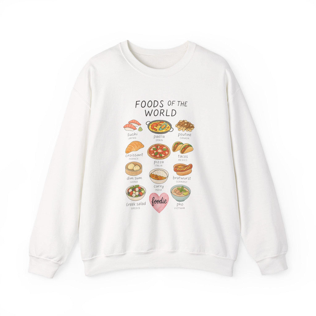 Foodie Sweatshirt | World Cuisine Pullover | Chef Gift | Culinary Aesthetic Sweatshirt for Food Lovers