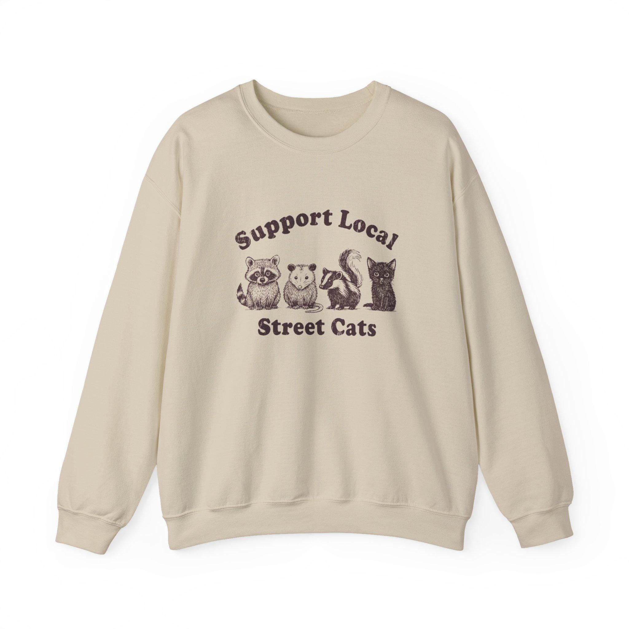 Funny Cat Lover Sweatshirt • Support Local Cats Crewneck • Adopt Don’t Shop Shirt • Cute Rescue Cat Sweatshirt Gift