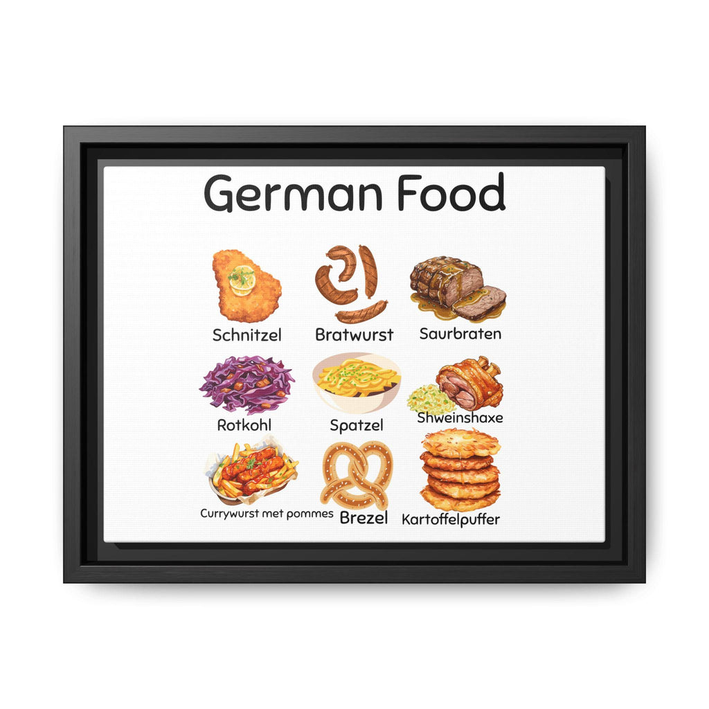 German Food Art Print • Kitchen Wall Decor • European Cuisine Canvas • Cozy Cafe Artwork • Bavaria & German Food Illustration
