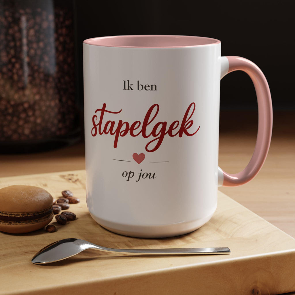 Dutch Valentine Mug | Ik ben stapelgek op jou | Cute European Love Coffee Cup | Romantic Valentines Day Gift for Him or Her