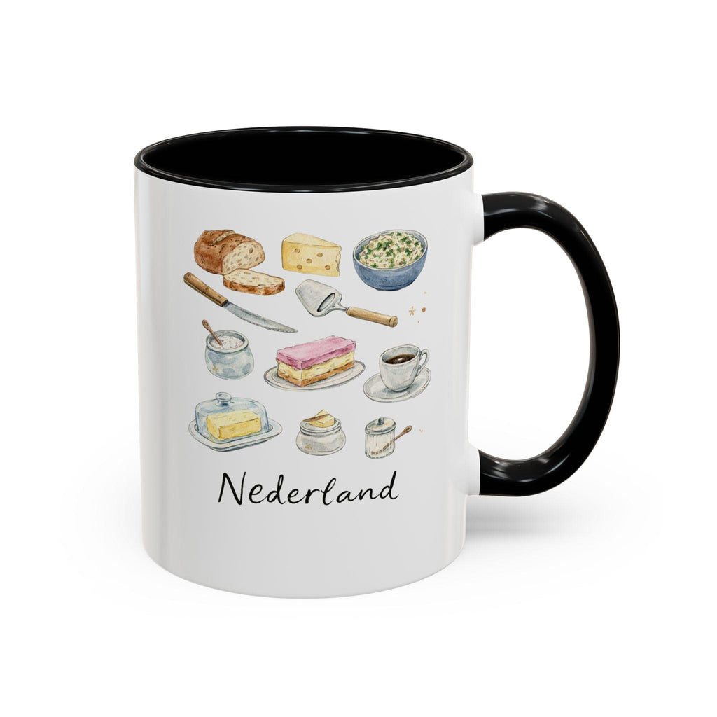 Nederland Mug | Dutch Comfort Food Watercolor Mug | Cozy European Kitchen Art Cup | Netherlands Gift | Gezellig Coffee Mug