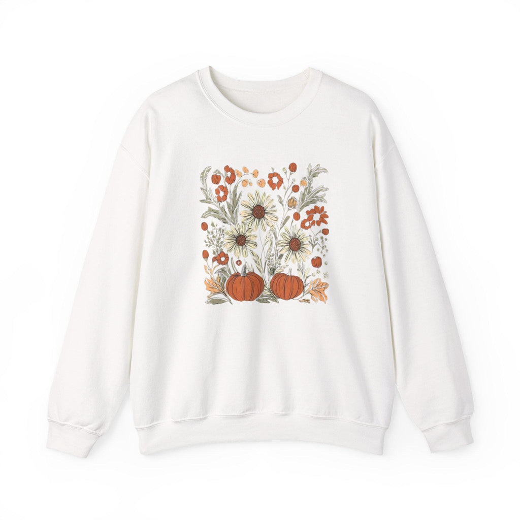Autumn Floral Crewneck Sweatshirt: Cozy Fall Fashion
