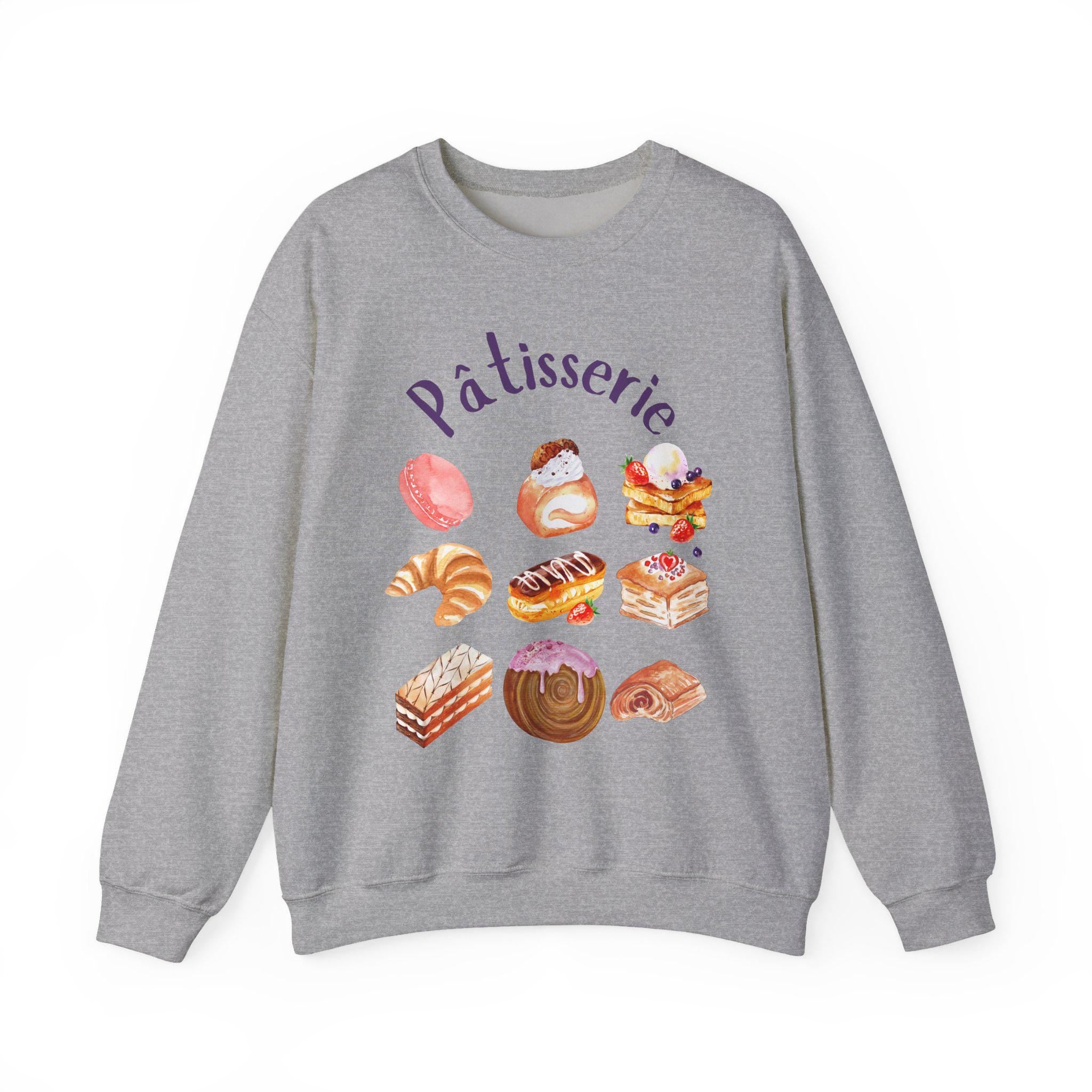 Patisserie Sweatshirt | French Pastry Crewneck | Croissant & Macaron Bakery Aesthetic Sweater