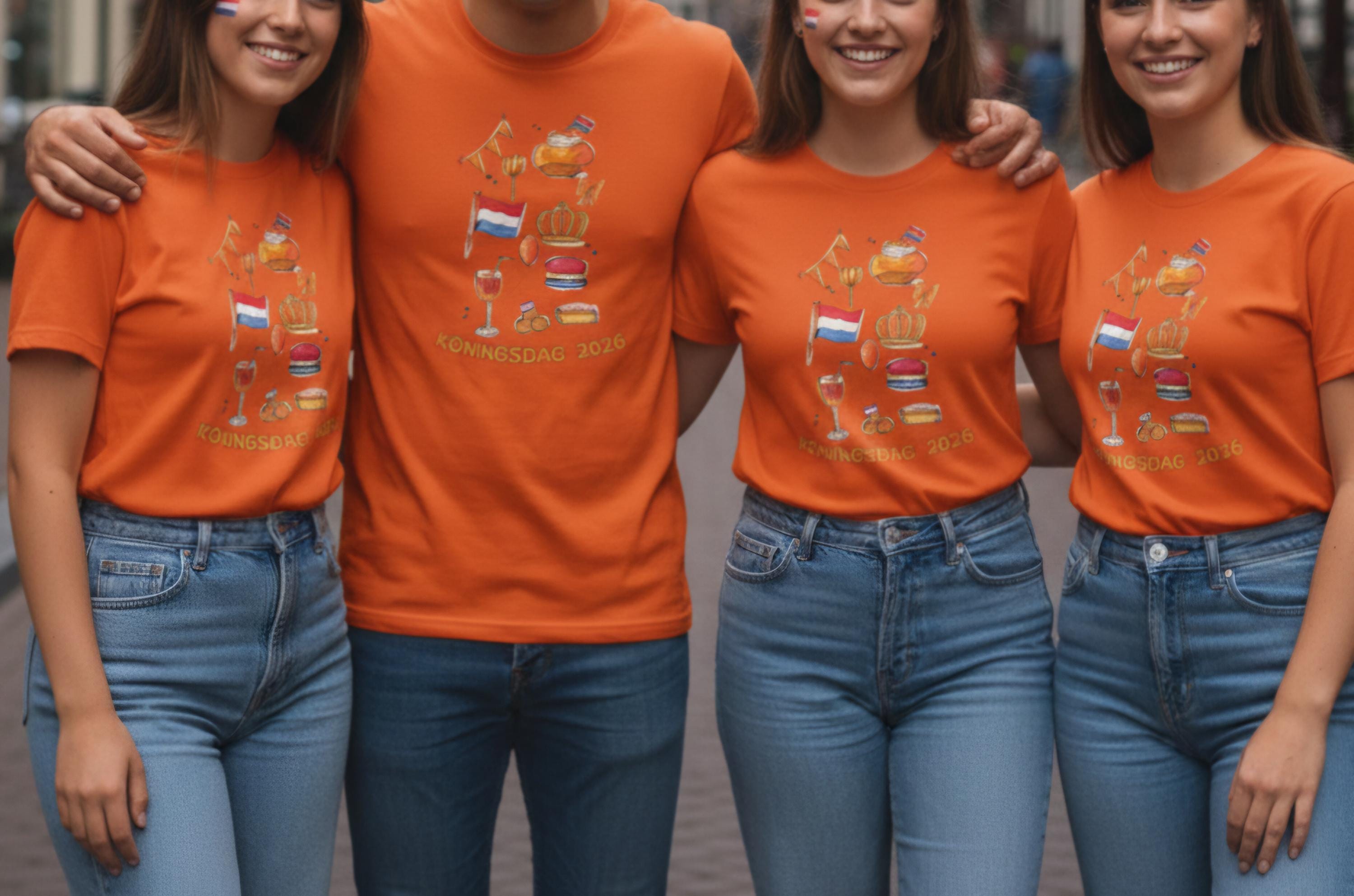 Koningsdag 2026 Shirt | Dutch Kings Day Tee | Oranje Festival Tee | Netherlands Independence Celebration Top | Holland Pride Shirt |Tompouce