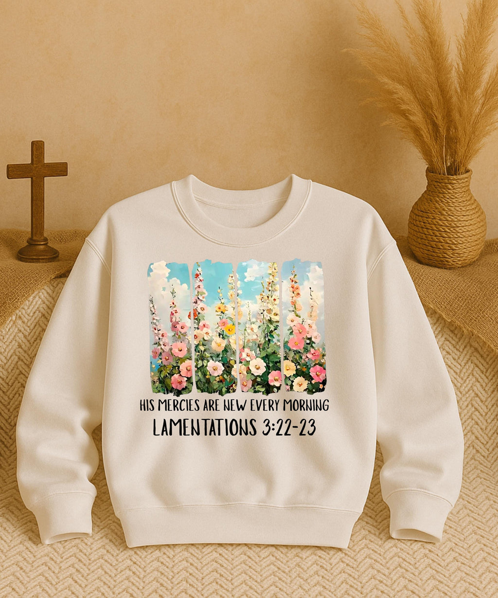 Floral Bible Verse Sweatshirt, Inspirational Christian Crewneck
