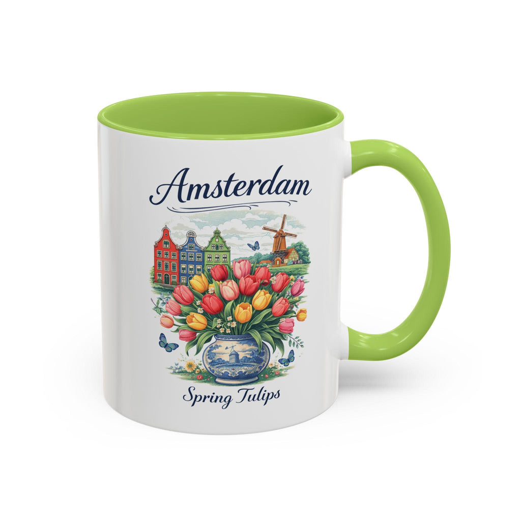 Amsterdam Tulip Mug | Dutch Spring Coffee Cup | Netherlands Travel Mug | Tulip Field Aesthetic Mug | Holland Gift | European Aesthetic Mug