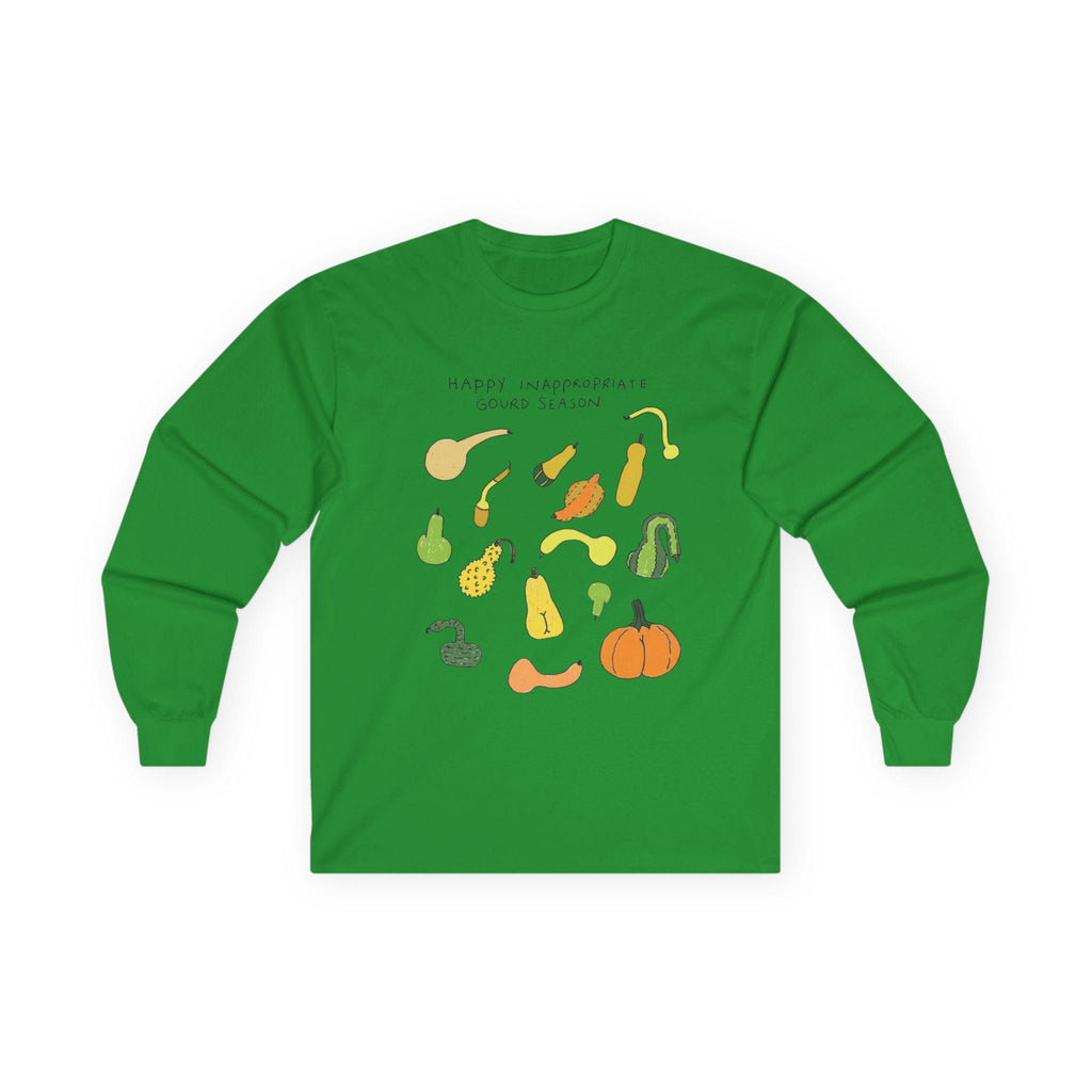 Funny Gourd Season Long Sleeve Shirt • Fall Humor Tee • Autumn Pumpkin Shirt • White Elephant Gift for Adults • Cozy Thanksgiving Long Sleev