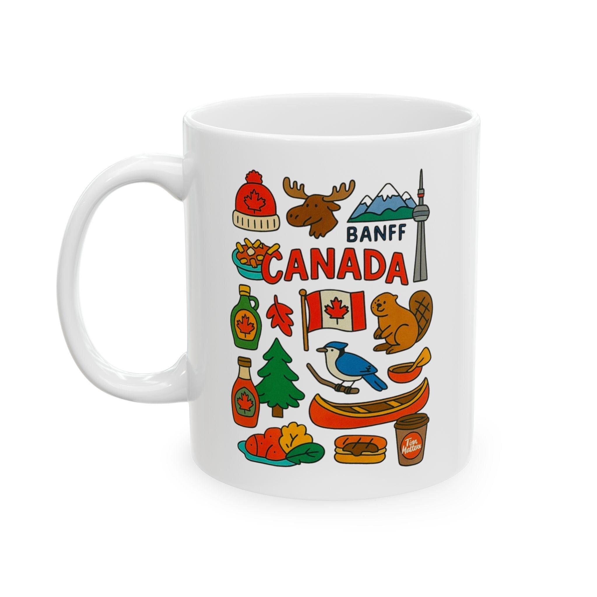 Canada Mug | Cute Canadian Coffee Cup | Maple Leaf Souvenir Gift | Canada Day Mug (11oz 15oz)