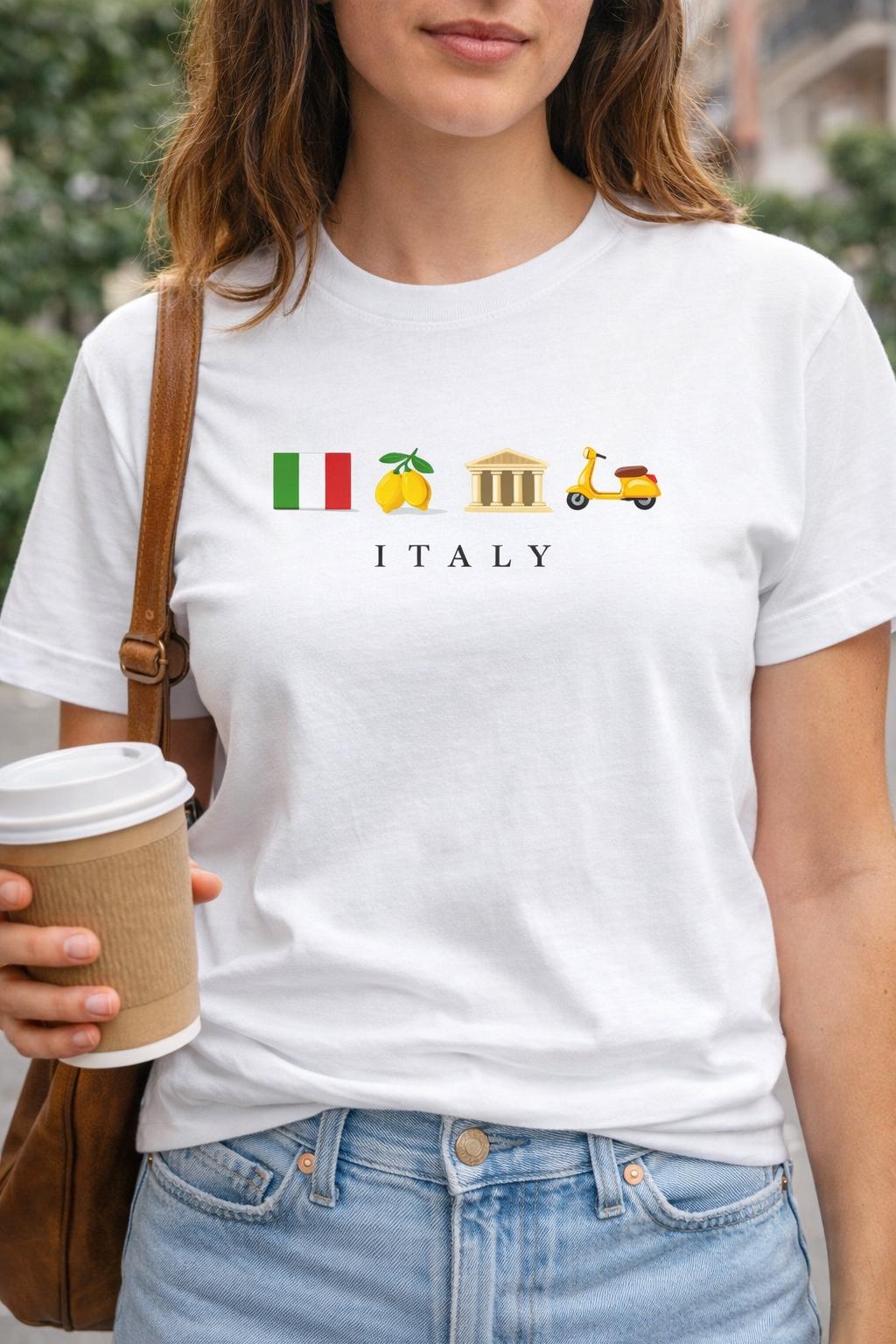 Italy Travel Shirt, Italian Vacation, Amalfi Coast Shirt, Vespa Lemon Italy Graphic Tee, Italian Summer Shirt, Italy Tourist Gift, Europe
