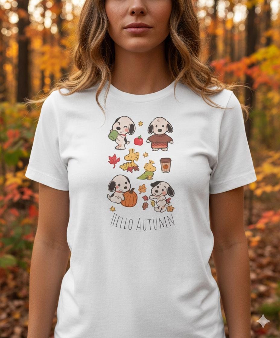 Hello Autumn Shirt, Fall Women’s Tee, Cute Pumpkin Fall Shirt, Cozy Autumn Vibes, Gezellig Shirt, Seasonal Graphic Tee, Gift for Her