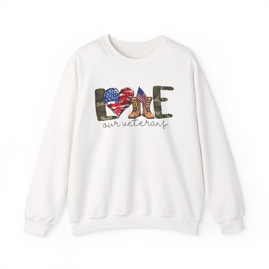 Veterans Day Sweatshirt, Military Appreciation Crewneck, USA Flag Veteran Gift, Support Our Troops Shirt, Patriotic Unisex Fall Sweatshirt