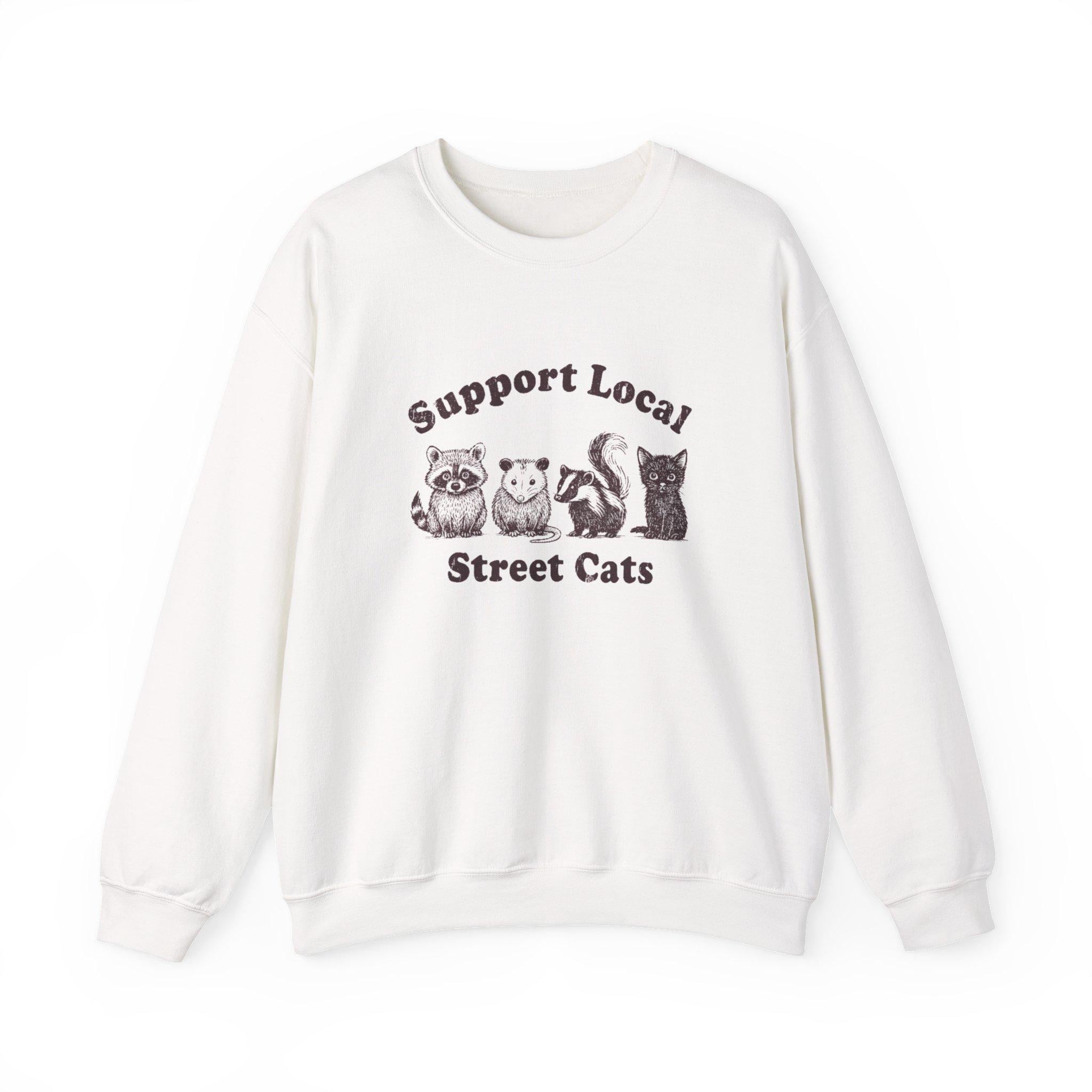 Funny Cat Lover Sweatshirt • Support Local Cats Crewneck • Adopt Don’t Shop Shirt • Cute Rescue Cat Sweatshirt Gift
