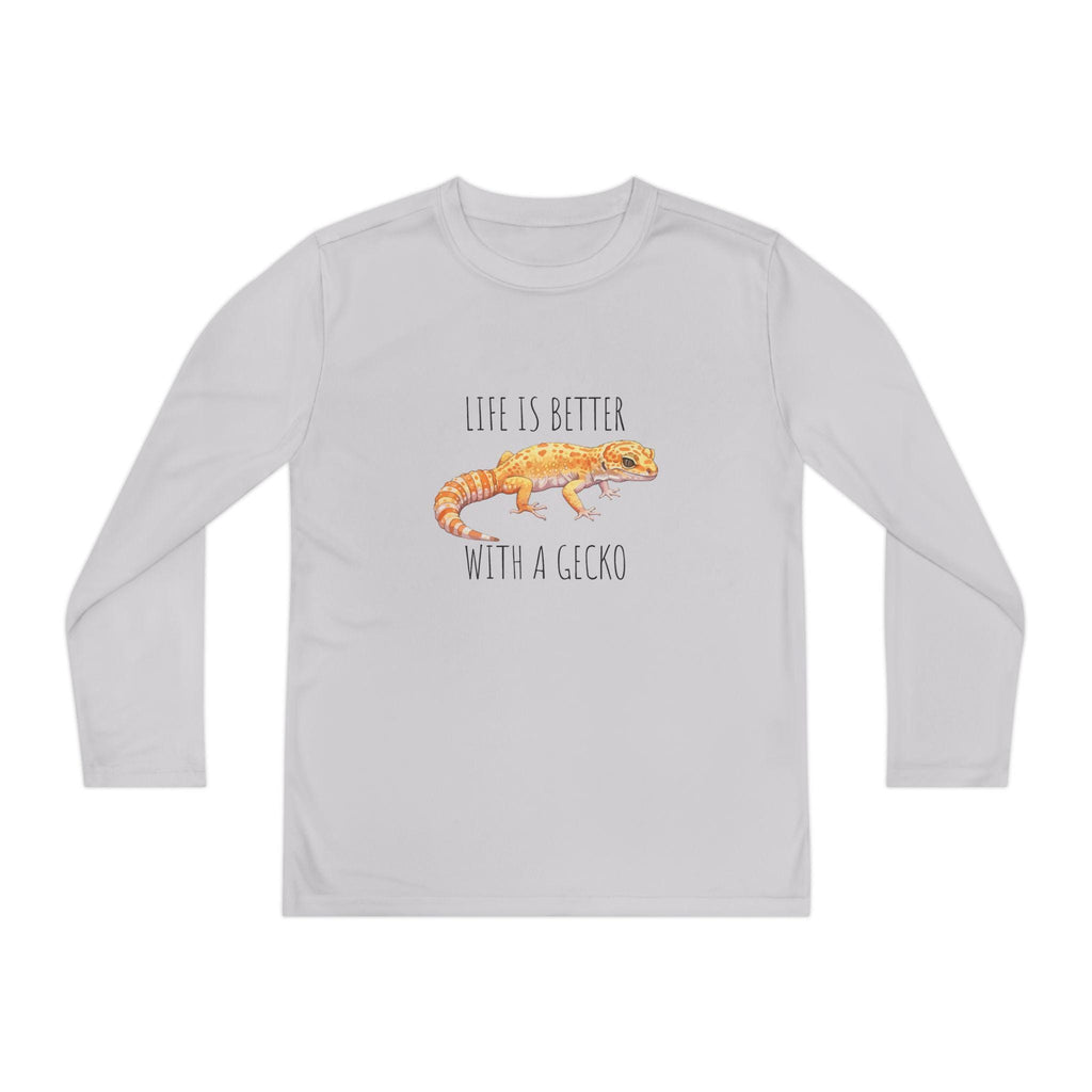 Youth Leopard Gecko Shirt • Kids Reptile Long Sleeve Tee • Gecko Lover Gift • Animal Print Lizard Shirt for Boys & Girls