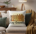 Stay Gezellig Pillow • Dutch-Inspired Cozy Home Decor • Netherlands Throw Cushion • Hygge Style Accent Pillow • Warm Rustic Living Room Deco