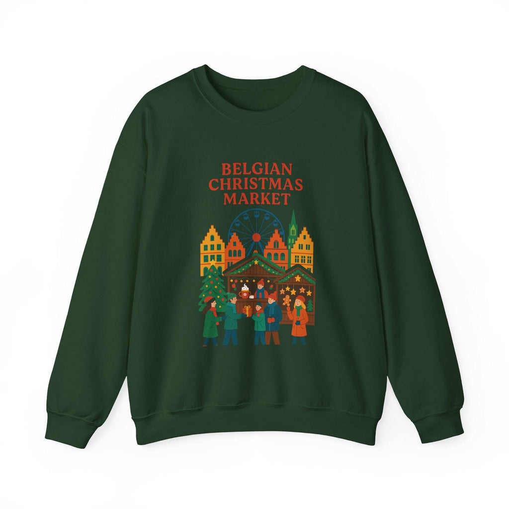 Belgian Christmas Market Sweatshirt, Sinterklaas Holiday Crewneck, European Winter Market Pullover, Cozy Belgian Gift, Christmas Village