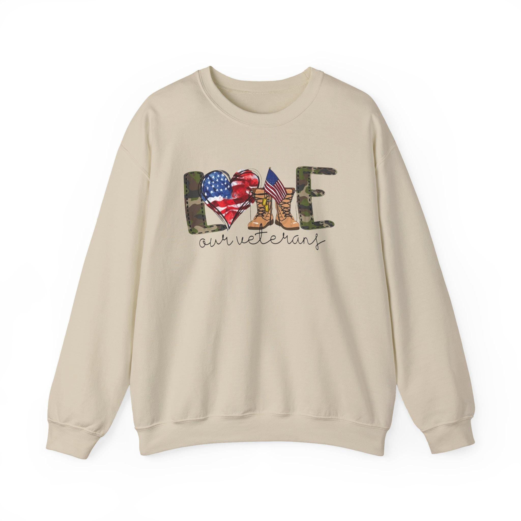 Veterans Day Sweatshirt, Military Appreciation Crewneck, USA Flag Veteran Gift, Support Our Troops Shirt, Patriotic Unisex Fall Sweatshirt