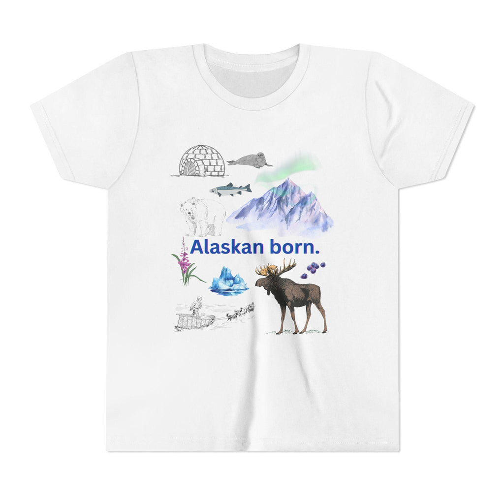 Alaskan Adventure Kids Tee – Alaska Nature Shirt, Outdoor Youth T-Shirt, Wilderness Explorer Gift, Hiking Adventure Kids Clothing
