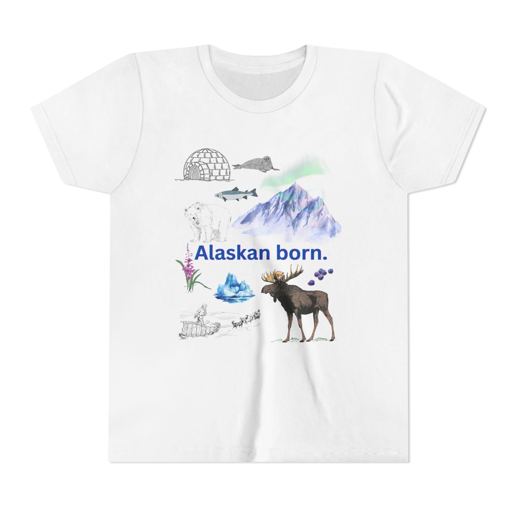 Alaskan Adventure Kids Tee – Alaska Nature Shirt, Outdoor Youth T-Shirt, Wilderness Explorer Gift, Hiking Adventure Kids Clothing