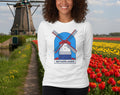 Dutch Windmill Illustration Long Sleeve Tee | Netherlands Graphic Tee