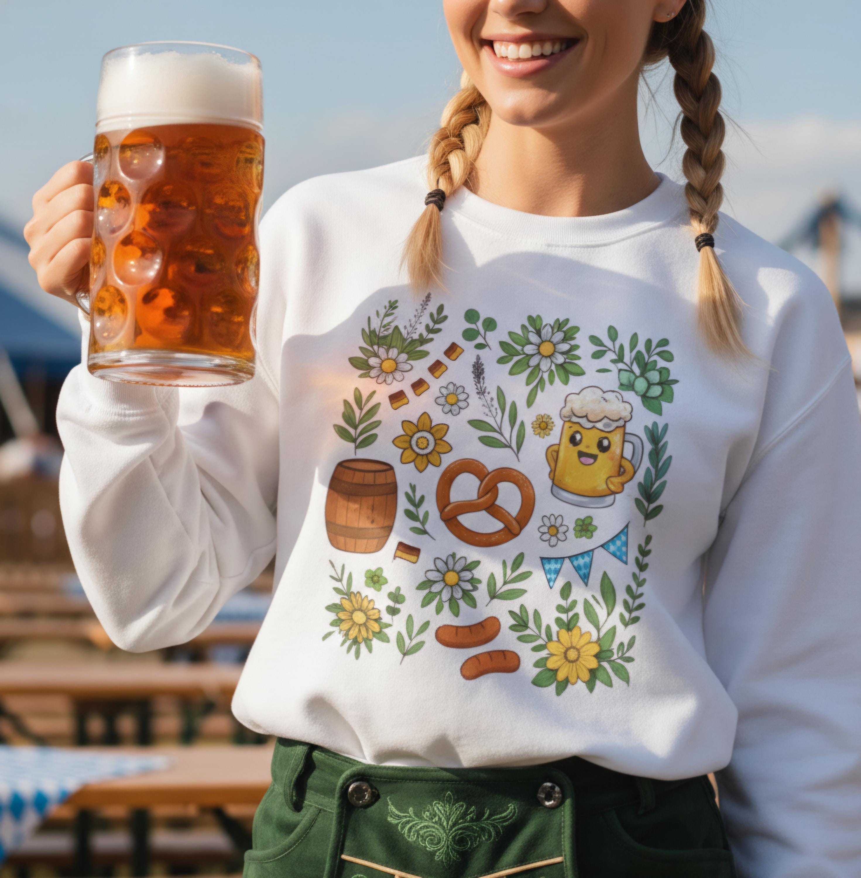 Bavarian Oktoberfest Crewneck, German Heritage Sweatshirt, Oktoberfest Outfit, Alpine Beer Festival Jumper, Unisex Bavarian Clothing