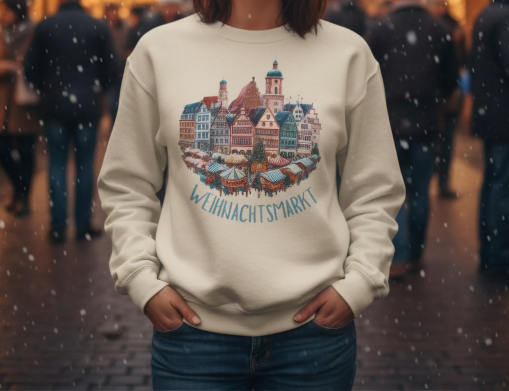 German Christmas Market Sweatshirt • St. Nicholas Holiday Jumper • European Christmas Sweater • Christkindlmarkt Cozy Pullover