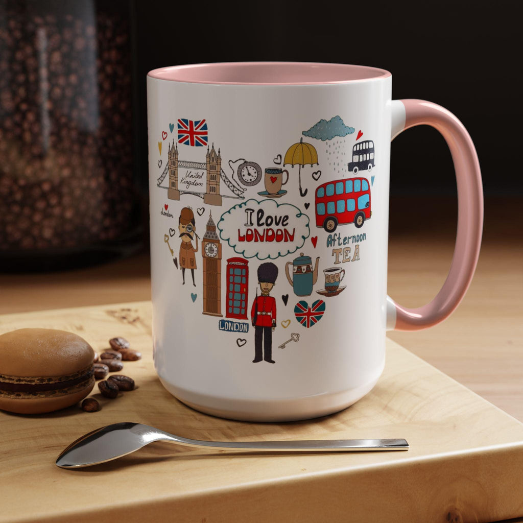 London Travel Mug | Cute London Illustration Cup | British Icons Mug | UK Souvenir Gift