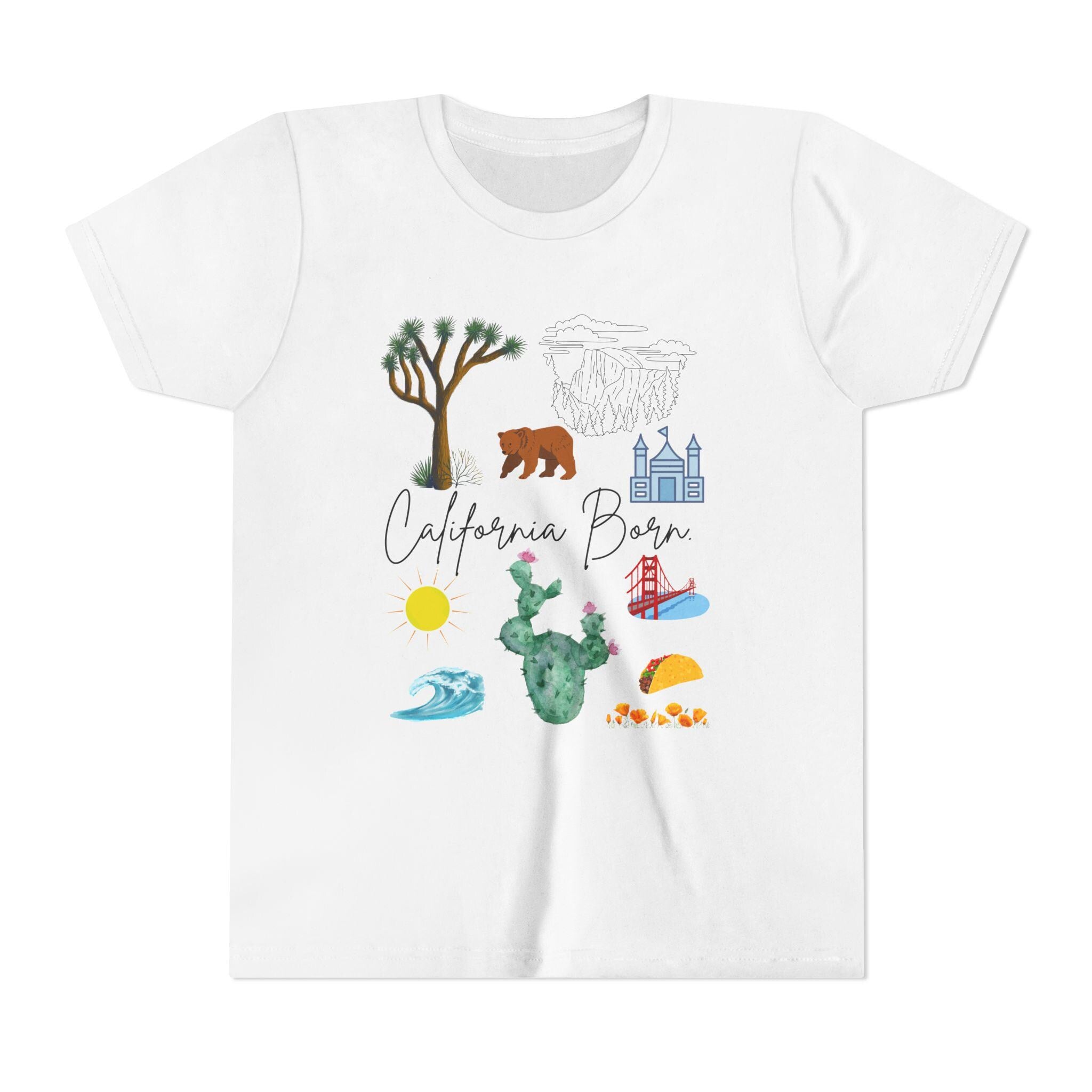 California Bear Kids T-Shirt – Youth Adventure Tee, Summer Graphic Shirt, Cute California Gift
