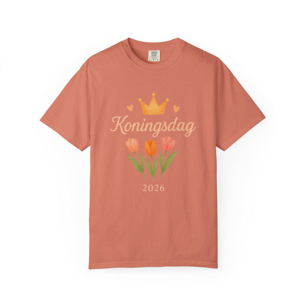 Koningsdag Shirt 2026 – Dutch King’s Day Orange T-Shirt, Tulip Crown Tee, Netherlands Party Shirt