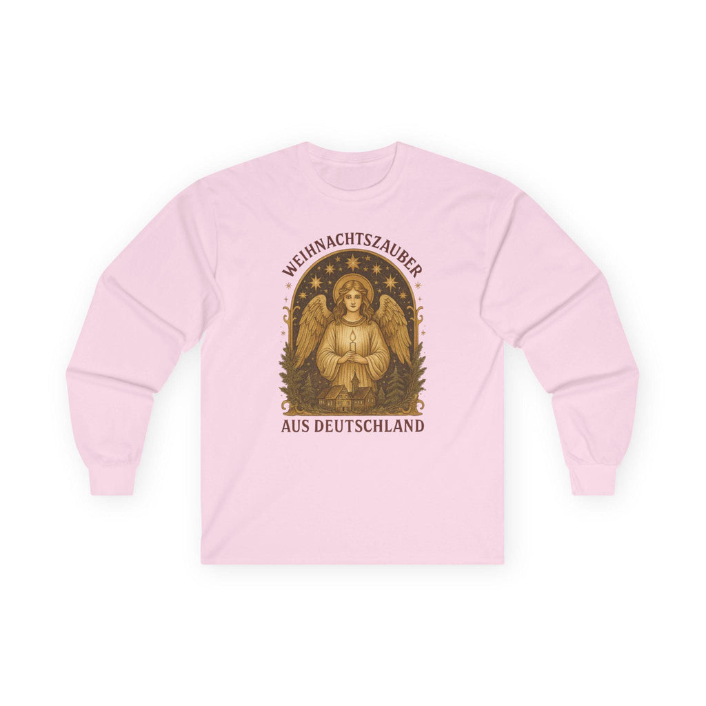 German Christmas Angel Long Sleeve Tee – Cozy Festive Unisex Holiday Shirt – German Xmas Market Aesthetic